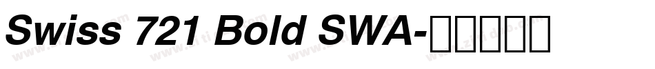 Swiss 721 Bold SWA字体转换